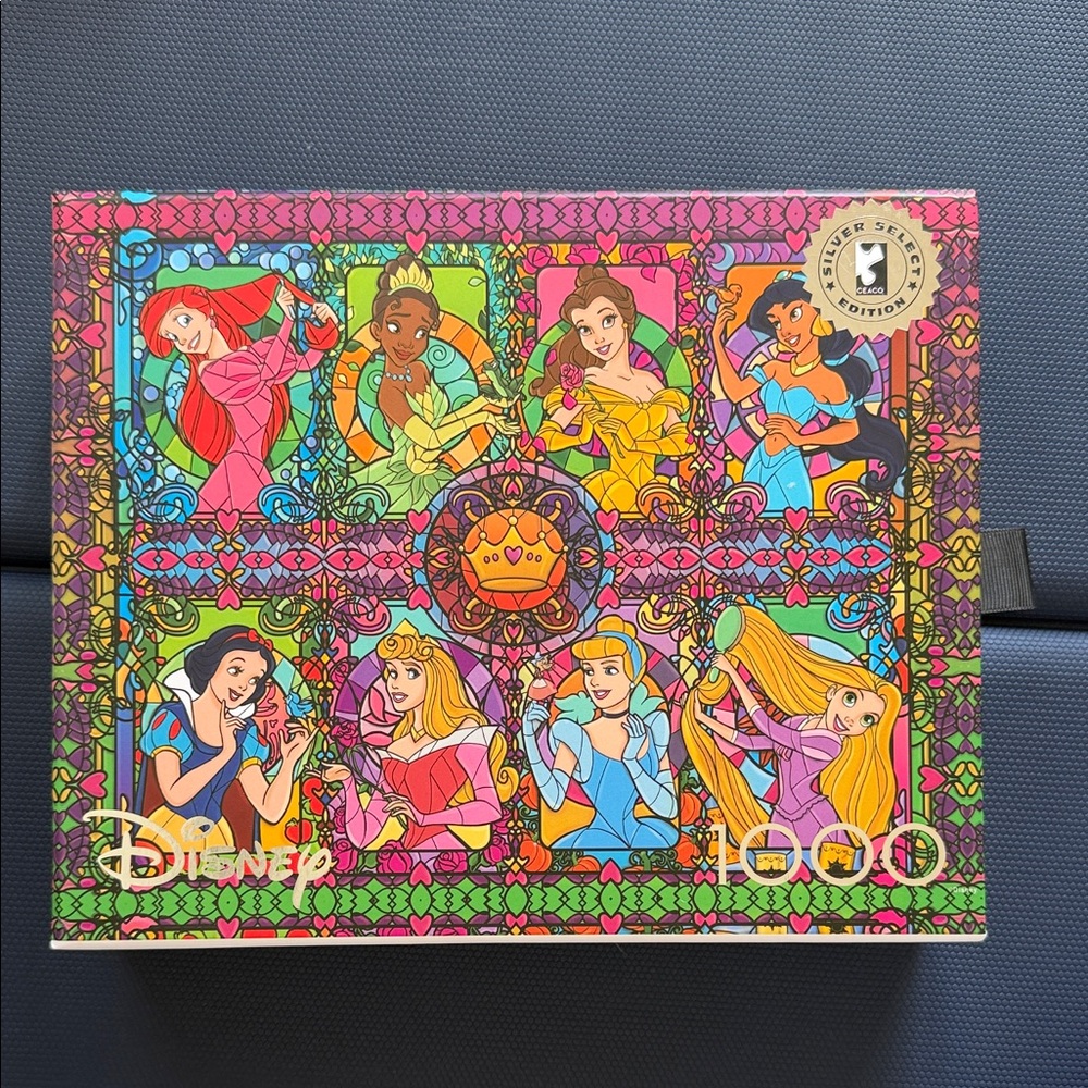 Disney Princess Stained Glass Puzzle with Vibrant Colors
